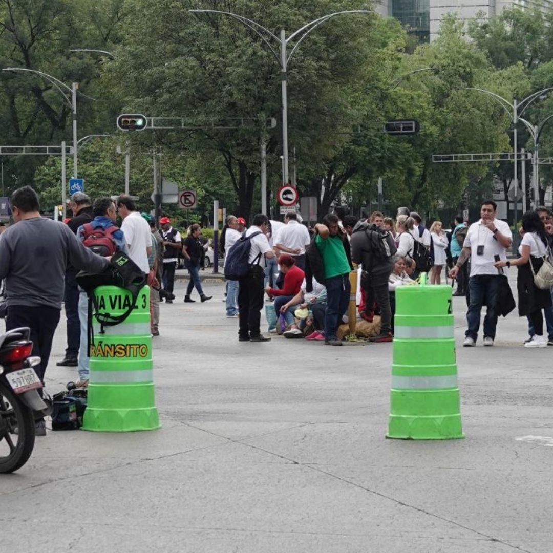Bloqueo en Insurgentes y Reforma en la Ciudad de México. Foto: Cuartoscuro | Archivo
